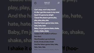 Taylor Swift Shake it Off Sped Up  Lyrics [upl. by Crenshaw]