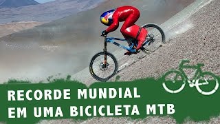 Austríaco atinge 167 kmh e bate recorde mundial em bicicleta de MTB [upl. by Greerson799]