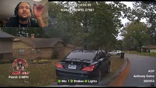 Benz Tries To Leave Cop In Dust amp Ends Up In Someones Yard [upl. by Pall]