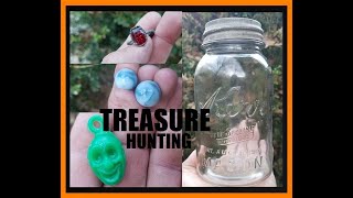 Digging AMAZING Treasures On An Old Dump  Bottle Digging  Antiques  Marbles  Rings  Toys [upl. by Secundas]