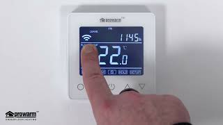 ProWarm ProTouch WiFi Smart Thermostat  Connecting to ProTouch App [upl. by Aeynod]