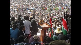 Raila Odinga speech after swearingin at Nairobis Uhuru Park [upl. by Sutherlan694]