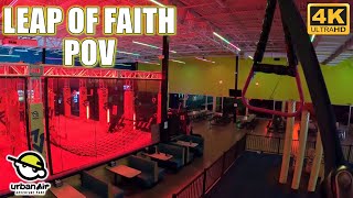 Leap of Faith POV 4K 60FPS Urban Air Adventure Park Waterbury CT  NonCopyright [upl. by Matt]