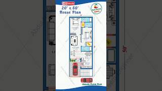 20x50 2bhk House Plan with car parking 20 by 50 House Plan houseplan ytshorts homedesign shorts [upl. by Hgielar]