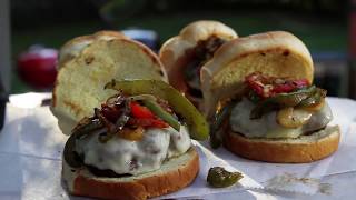 Philly Cheeseburgers with Onions Peppers and Provolone [upl. by Nylirad918]