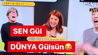 JAPONYA’DA CANLI YAYIN JAPONCA SINAVI  ABEMA JAPONCA İNGİLİZCE TÜRKÇE Melike Uysal [upl. by Aneleiram]