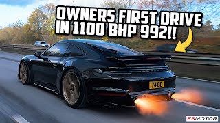 OWNERS FIRST DRIVE IN AN INSANE 1100 BHP 992 esmotoruk 911turbo esnobs ES900 [upl. by Leckie745]