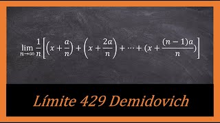 Límite algebraico EJERCICIO RESUELTO  Ejercicio 429 DEMIDOVICH [upl. by Servetnick]