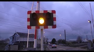 5 Trains RHTT Pure White Class 800 Helpston Level Crossing Cambridgeshire [upl. by Lazos]