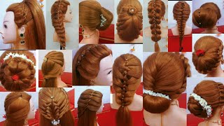 Top 20 different hairstyles  Wedding party hairstyles  festival hairstyles trendy hairstyle easy [upl. by Nsaj949]