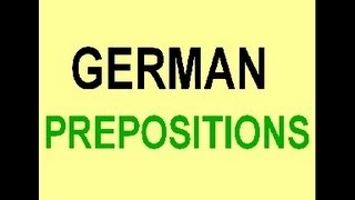 Learn German  11a  Prepositions [upl. by Euqinay]