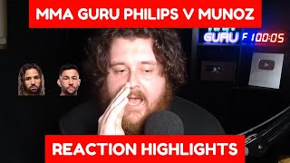 THE MMA GURU UFC 299 Kyler Phillips v Pedro Munoz Fight Reaction Highlights [upl. by Enautna264]