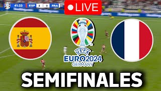 🔴EN VIVO  🔥ESPAÑA FRANCIA EN VIVO 🏆SEMIFINALES EUROCOPA 2024🏆VERTICAL [upl. by Enelrad]