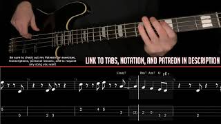 Steely Dan  FM No Static At All Bass Line wtabs and standard notation [upl. by Trah]