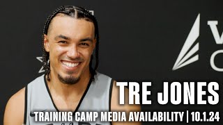 Tre Jones Training Camp Media Availability  1012024 [upl. by Stannwood]