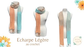 Comment réaliser une écharpe légère au crochet [upl. by Denise]