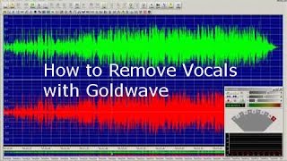 Remove vocals from music with Goldwave [upl. by Eceinahs]