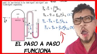 MECÁNICA DE FLUIDOS Ejercicios con manómetros de presión [upl. by Hannibal]