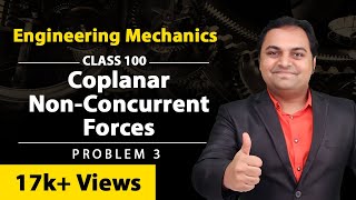 Coplanar NonConcurrent Forces  Problem 3  Resolution and Composition of Forces [upl. by Emilee631]