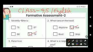 Class 5 English Workbook Formative Assessment 2  कक्षा 5 अंग्रेजी प्रयास कार्यपुस्तिका आकलन 2 [upl. by Eixel293]