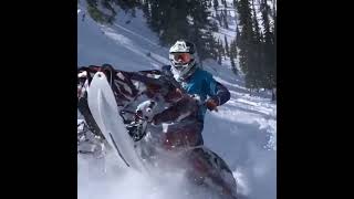 Snowmobile Rolls Over Snowmobiler [upl. by Eislrahc371]