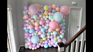 Balloon Wall DIY  How To  Tutorial [upl. by Carboni602]