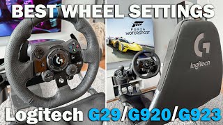 Forza Motorsport BEST WHEEL SETTINGS for Logitech G29  G920  G923 [upl. by Fanni]