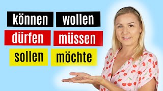 Alle Modalverben einfach erklärt  Deutsch lernen A2 B1 B2 [upl. by Ative]