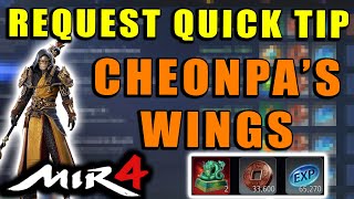 MIR4  Cheonpas Wings  Collect Stone that Averts Disaster Guide Request Quick Tip Walkthrough [upl. by Tani]