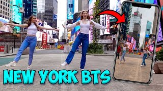 Recreating this VIRAL video in NEW YORK wMelissaBecraft  BTS [upl. by Ahsiela]