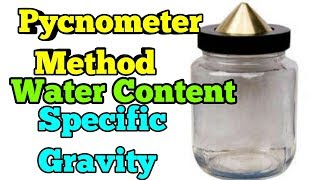 Pycnometer Method  Specific Gravity  Water Content  Soil Mechanics [upl. by Erreid315]