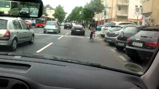 Roßstrasse Fahrrad Abstand rechts überholen [upl. by Odraner]