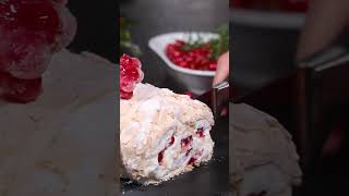 How To Make a Meringue Roll Cake shorts [upl. by Oaht]