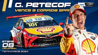 STOCK CAR 2024  GIANLUCA PETECOF VENCE A CORRIDA SPRINT NO VELOPARK  ETAPA 08 [upl. by Adekan]