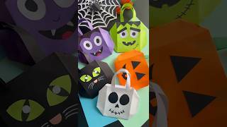 Halloween treat pockets  simple Halloween paper bags [upl. by Eilatan]