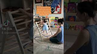 How to support your child while they climb on the Pikler Triangle  Góc Montessori [upl. by Maggi689]