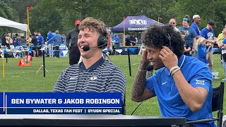 Ben Bywater and Jakob Robinson LIVE from the Dallas BYU Fan Fest [upl. by Yanttirb898]