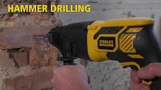 STANLEY® EMEAANZ  STANLEY® FATMAX® 750W 18J SDSPlus Pneumatic Hammer Drill with Kit box [upl. by Morice]