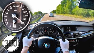 260 kmh BMW E70 X5 xDrive 30d INFINITAS Stage 2 314 HP 680 NM NO LIMIT TOP SPEED AUTOBAHN GERMANY [upl. by Hanej39]