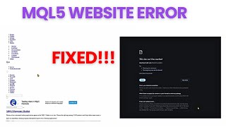 How to fix MQL5 Metaquotes Website Page Errors [upl. by Enitsud]