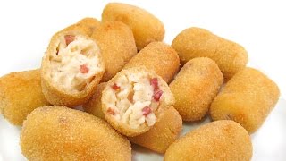 Cómo hacer Croquetas de Jamón  Fácil Tradicional y Caseras [upl. by Kroll]