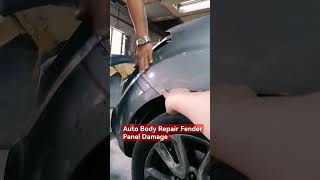 Auto Body Repair Fender Panel Damagesatisfyingasmrbodyrepairviralyoutubeshorts Chong23 [upl. by Senzer]