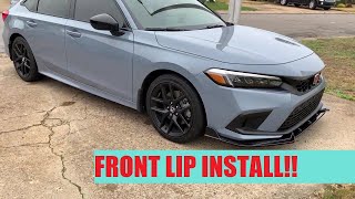 2022 Civic Si front lip install AGGRESSIVE [upl. by Blumenfeld416]