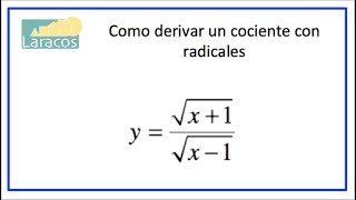 Como derivar un cociente con radicales [upl. by Grata]