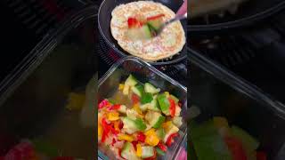 Omelette using left over vegetables [upl. by Airekat]