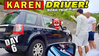 ANGRY KAREN DRIVER CALLS THE POLICE EUROTRIP DAY 6 [upl. by Aleik864]