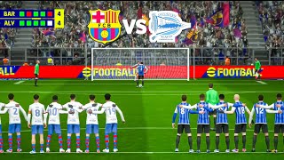 Barcelona Vs Deportivo Alaves Full Penalty Shootout  Premier League 2024 [upl. by Ecnaiva]