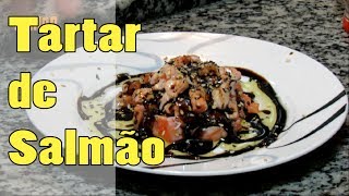 Tartar de Salmão Sushi da preguiça  Faça em casa [upl. by Yendirb86]