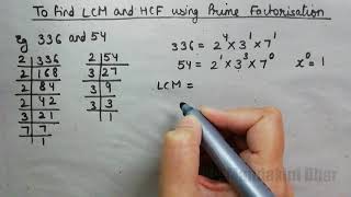 LCM and HCF using Prime Factorisation [upl. by Anirual]