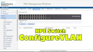 How to configure VLAN on HPE switch  NETVN [upl. by Eenoj]